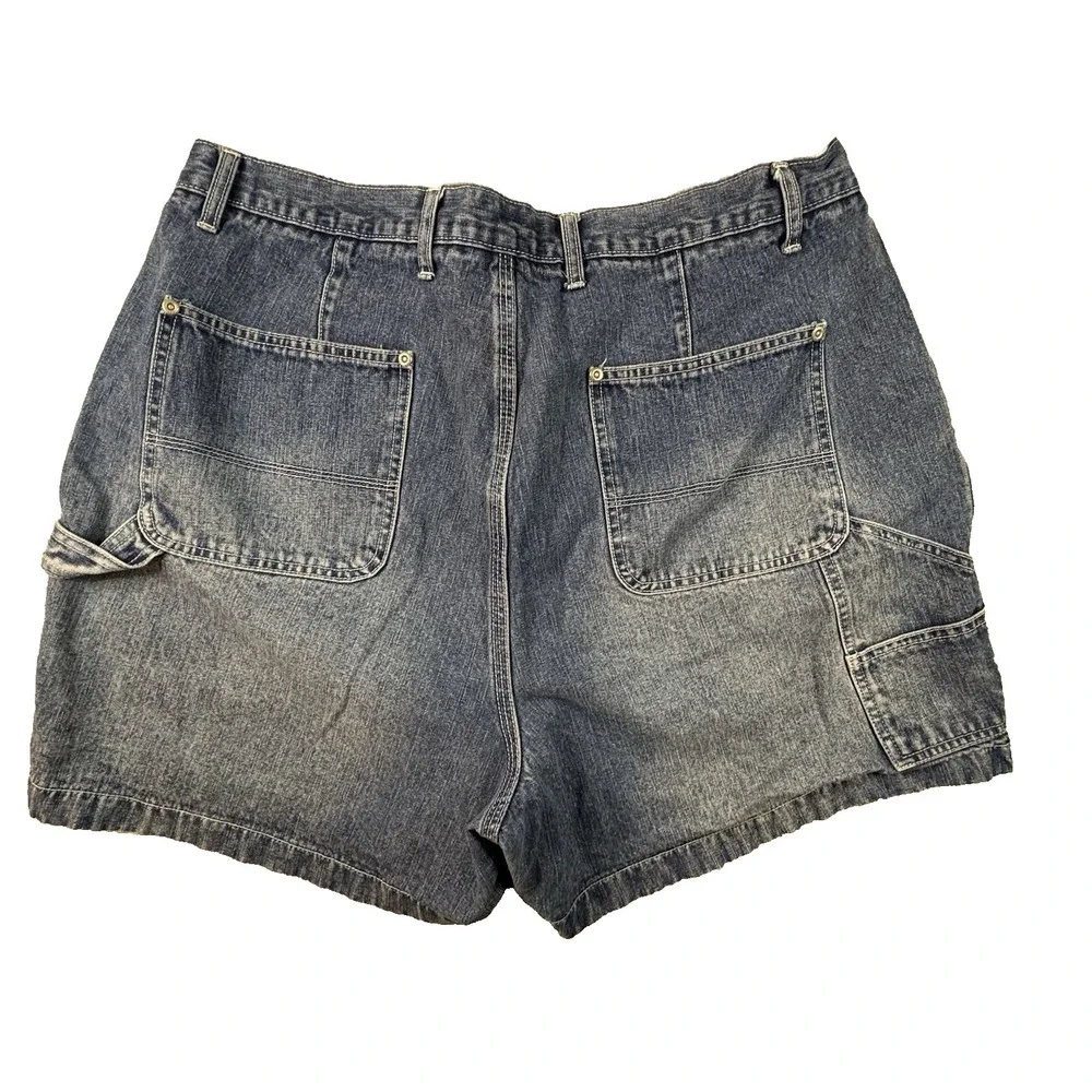 Venezia Jeans Women's 20 (37.5x5.25) Blue Denim Carpenter Shorts Plus Size Y2K